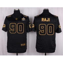 Nike Packers #90 B J  Raji Black Mens Stitched NFL Elite Pro Line Gold Collection Jersey