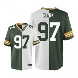 Nike Packers #97 Kenny Clark Green White Mens Stitched NFL Elite Split Jersey