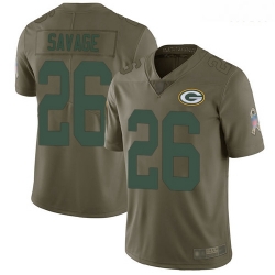 Packers 26 Darnell Savage Olive Men Stitched Football Limited 2017 Salute To Service Jersey