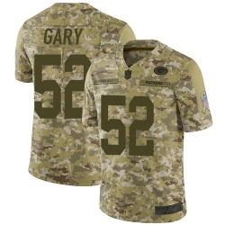 Packers 52 Rashan Gary Camo Men Stitched Football Limited 2018 Salute To Service Jersey