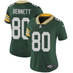 Nike Packers #80 Martellus Bennett Green Team Color Womens Stitched NFL Vapor Untouchable Limited Jersey