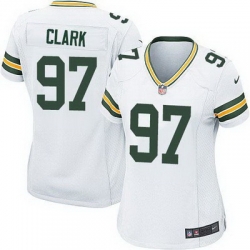 Nike Packers #97 Kenny Clark White Womens Stitched NFL Elite Jersey