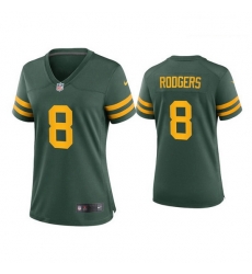 Women Green Bay Packers 8 Amari Rodgers Alternate Game Green Jersey