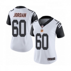 Womens Cincinnati Bengals 60 Michael Jordan Limited White Rush Vapor Untouchable Football Jersey