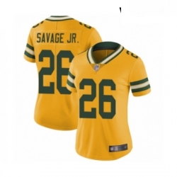 Womens Green Bay Packers 26 Darnell Savage Jr Limited Gold Rush Vapor Untouchable Football Jersey