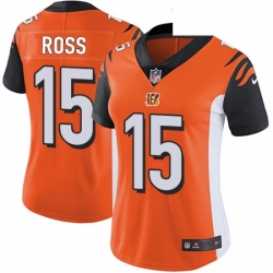 Womens Nike Cincinnati Bengals 15 John Ross Vapor Untouchable Limited Orange Alternate NFL Jersey