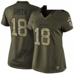 Womens Nike Cincinnati Bengals 18 AJ Green Elite Green Salute to Service NFL Jersey