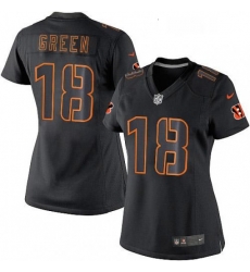 Womens Nike Cincinnati Bengals 18 AJ Green Limited Black Impact NFL Jersey