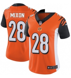 Womens Nike Cincinnati Bengals 28 Joe Mixon Elite Orange Alternate NFL Jersey