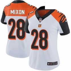 Womens Nike Cincinnati Bengals 28 Joe Mixon Vapor Untouchable Limited White NFL Jersey