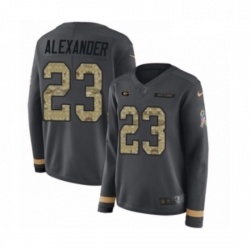 Womens Nike Green Bay Packers 23 Jaire Alexander Limited Black Salute to Service Therma Long Sleeve NFL Jersey