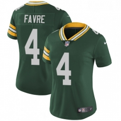 Womens Nike Green Bay Packers 4 Brett Favre Green Team Color Vapor Untouchable Limited Player NFL Jersey