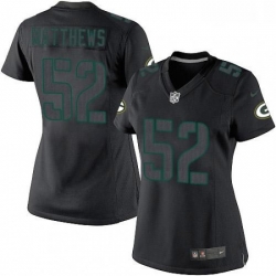 Womens Nike Green Bay Packers 52 Clay Matthews Limited Black Impact NFL Jersey