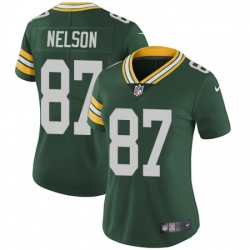 Womens Nike Green Bay Packers 87 Jordy Nelson Green Team Color Vapor Untouchable Limited Player NFL Jersey