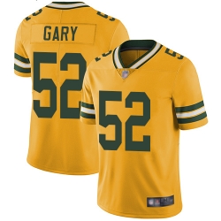 Packers 52 Rashan Gary Yellow Youth Stitched Football Limited Rush Jersey