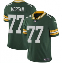 Youth Green Bay Packers 77 Jordan Morgan Green 2024 Draft Vapor Untouchable Stitched Jersey