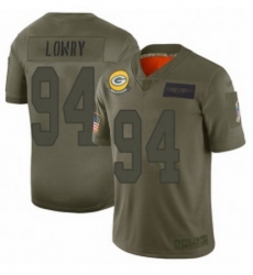 Youth Green Bay Packers 94 Dean Lowry Limited Camo 2019 Salute to Service Football Jersey