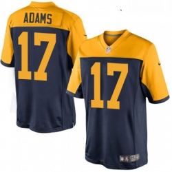 Youth Nike Green Bay Packers 17 Davante Adams Limited Navy Blue Alternate NFL Jersey