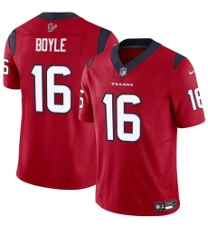 Men Houston Texans 16 Tim Boyle Red 2024 F U S E Vapor Untouchable Stitched Football Jersey