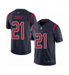 Men Houston Texans 21 Bradley Roby Limited Navy Blue Rush Vapor Untouchable Football Jersey