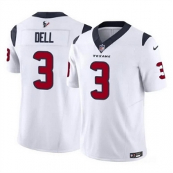 Men Houston Texans 3 Tank Dell White 2023 F U S E Vapor Untouchable Stitched Football Jersey