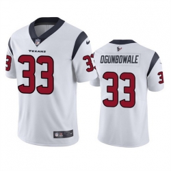 Men Houston Texans 33 Dare Ogunbowale White Vapor Untouchable Limited Stitched Jersey