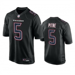 Men Houston Texans 5 Jalen Pitre Black Fashion Vapor Untouchable Limited Stitched Football Jersey