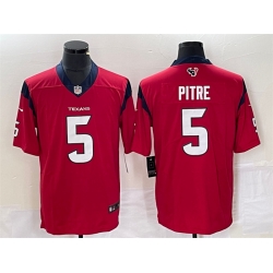 Men Houston Texans 5 Jalen Pitre Red Vapor Untouchable Limited Stitched Jersey