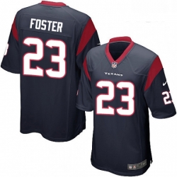 Men Nike Houston Texans 23 Arian Foster Game Navy Blue Team Color NFL Jersey