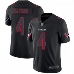 Men Nike Houston Texans 4 Deshaun Watson Limited Black Rush Impact NFL Jersey