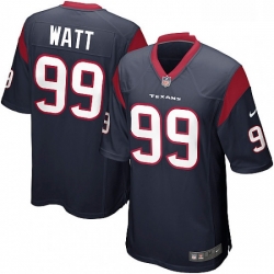 Men Nike Houston Texans 99 JJ Watt Game Navy Blue Team Color NFL Jersey