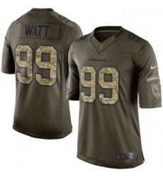 Men Nike Houston Texans 99 JJ Watt Limited Green Salute to Service NFL Jersey