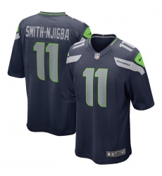 Men Nike Seattle Seahawks #11 Jaxon Smith Njigba Navy 2023 NFL Draft Vapor Limited Jersey