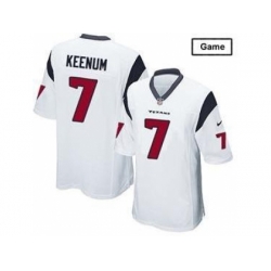 Nike Houston Texans 7 Case Keenum White Game NFL Jersey