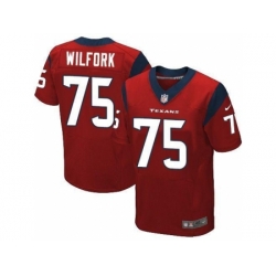 Nike Houston Texans 75 Vince Wilfork Red Elite NFL Jersey