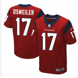 Nike Texans #17 Brock Osweiler Red Alternate Mens Stitched NFL Elite Jersey