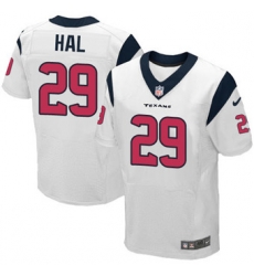 Nike Texans #29 Andre Hal White Mens Stitched NFL Elite Jersey