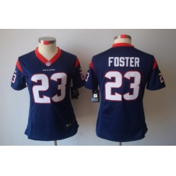 Nike Women Houston Texans #23 Foster Blue [Women's NIKE LIMITED Jersey]