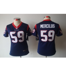 Nike Women Houston Texans #59 Whitney Mercilus Blue(Women Limited Jerseys)