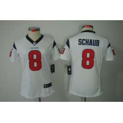 Nike Women Houston Texans #8 Schaub White Color[NIKE LIMITED Jersey]