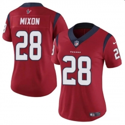 Women Houston Texans 28 Joe Mixon Red Vapor Untouchable Limited Stitched Jersey