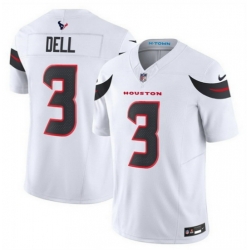 Women Houston Texans 3 Tank Dell White 2024 Vapor F U S E Limited Stitched Jersey