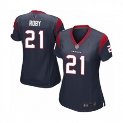 Womens Houston Texans 21 Bradley Roby Game Navy Blue Team Color Football Jersey