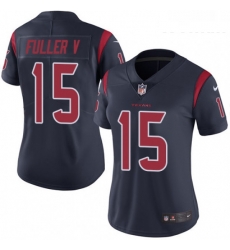 Womens Nike Houston Texans 15 Will Fuller V Limited Navy Blue Rush Vapor Untouchable NFL Jersey