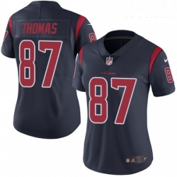 Womens Nike Houston Texans 87 Demaryius Thomas Limited Navy Blue Rush Vapor Untouchable NFL Jersey