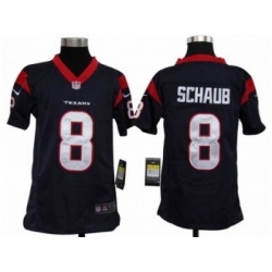 Nike Youth NFL Houston Texans #8 Matt Schaub Blue Jerseys