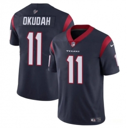Youth Houston Texans 11 Jeff Okudah Navy Vapor Untouchable Limited Stitched Football Jersey