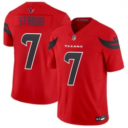 Youth Houston Texans 7 C J  Stroud Red 2024 Alternate F U S E Vapor Stitched Football Jersey