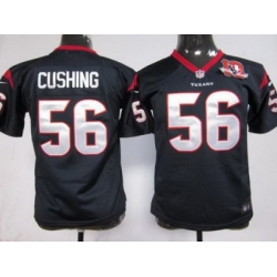 Youth Nike Houston Texans 56 Brian Cushing Blue Nike NFL Jerseys W 10th Patch