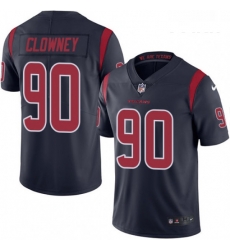 Youth Nike Houston Texans 90 Jadeveon Clowney Elite Navy Blue Rush Vapor Untouchable NFL Jersey